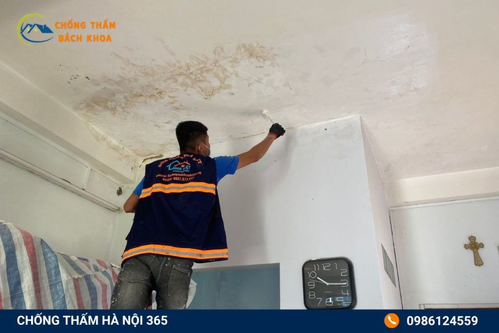 Cách chống thấm trần nhà bằng xi măng