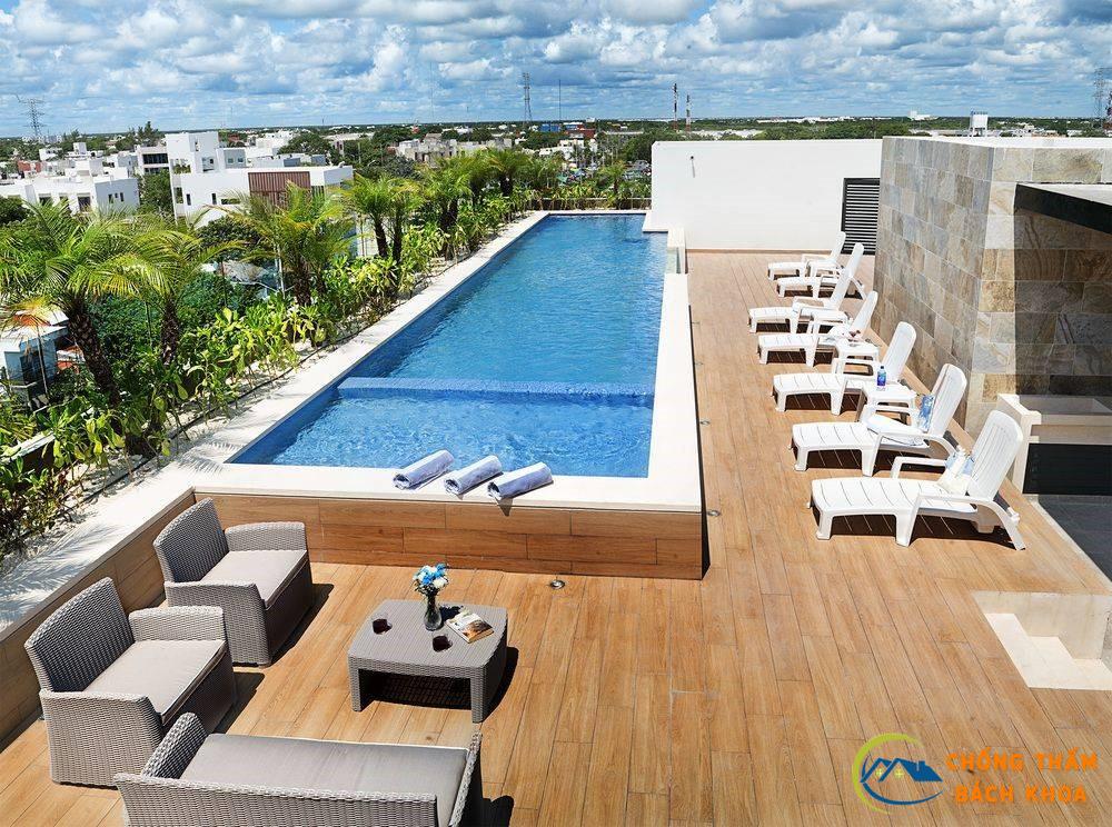 Chống Thấm Hồ Bơi: Hướng Dẫn Toàn Diện Từ A-Z Cho Mọi Loại Bể Bơi 7 Chống Thấm Bể Bơi Sân Thượng